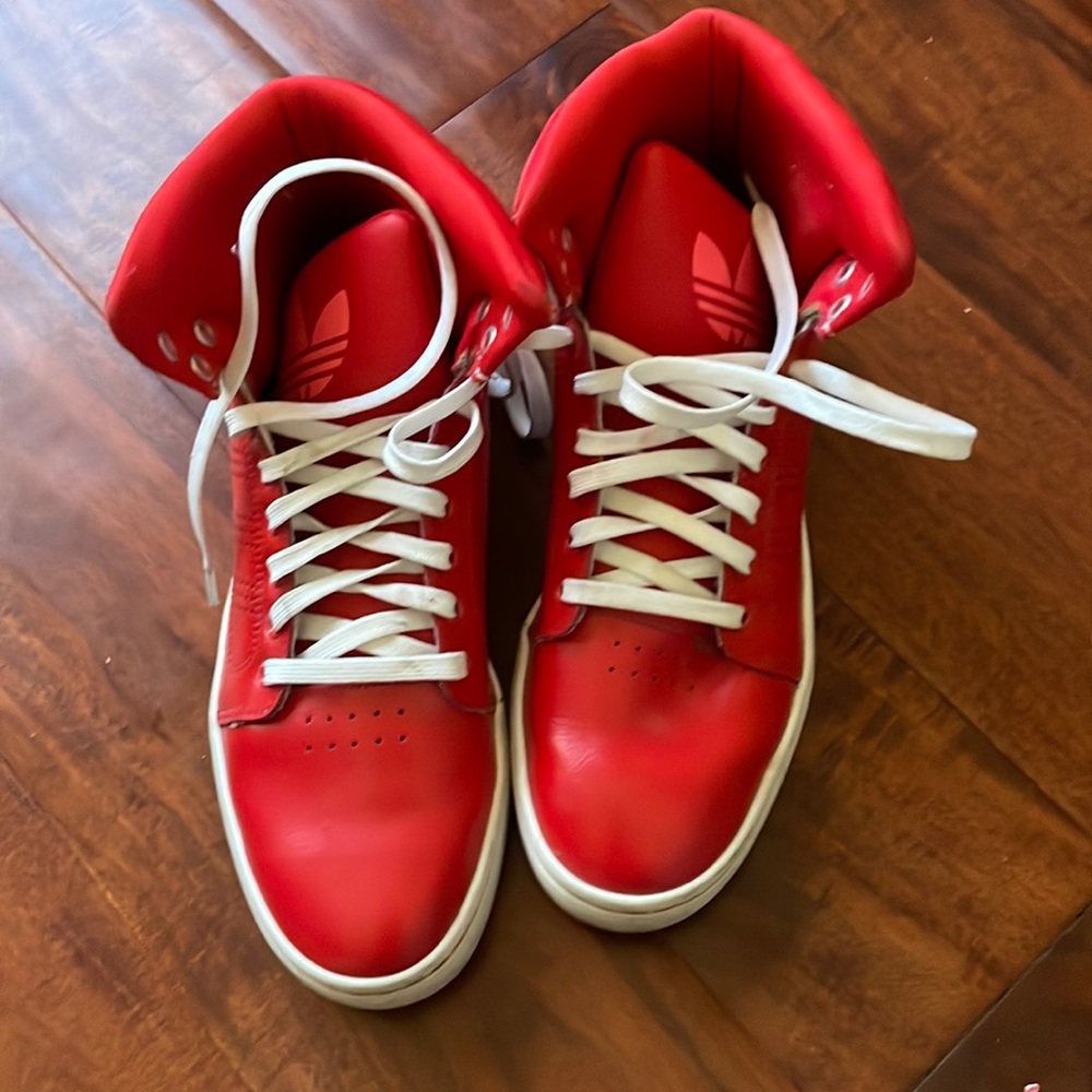 COPY - Red and pink adidas high tops